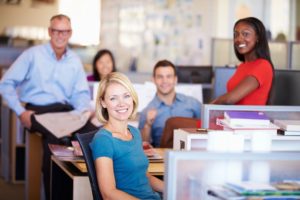 Group of 5 people in an office